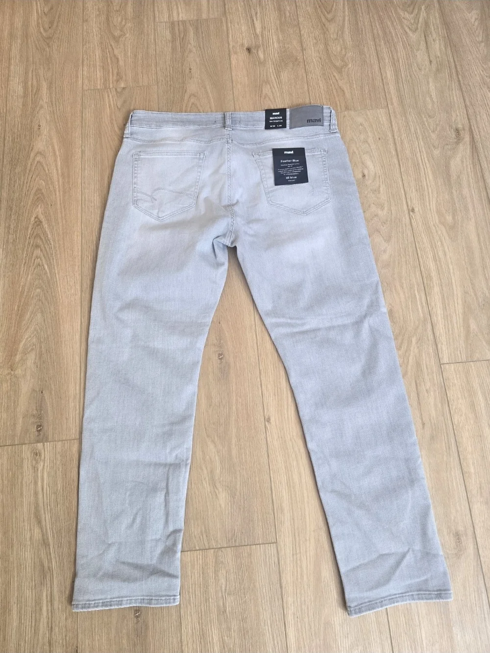 Men's Mavi Marcus Slim Straight Leg Light Gray Jeans W36 X L30